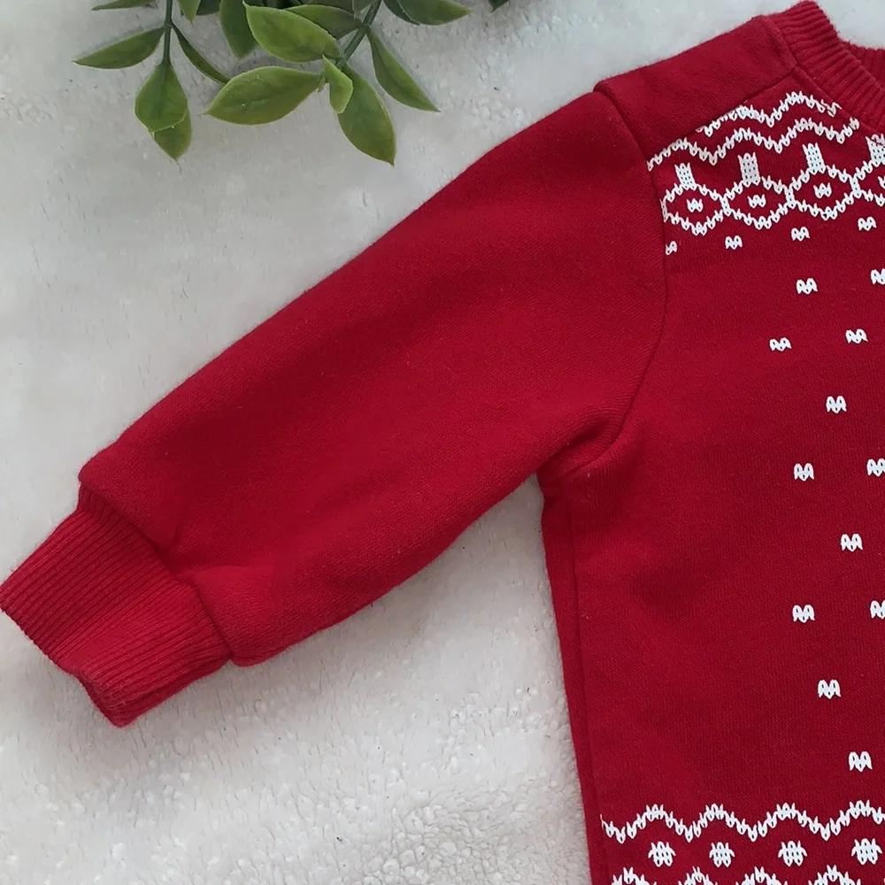 Carter’s Red Holiday Sweatshirt 6M Christmas EUC